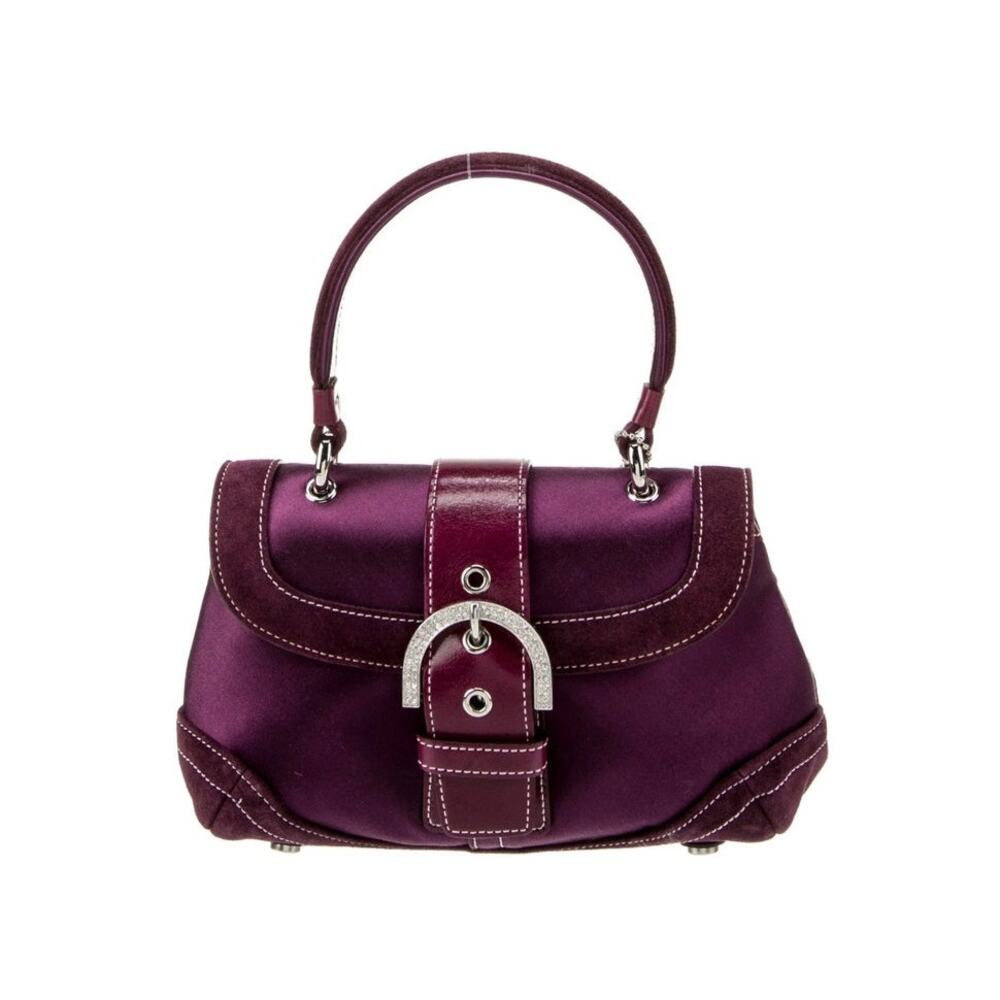 Y2K Vintage NBW COACH Satin Top Handle Purple Pink BAG